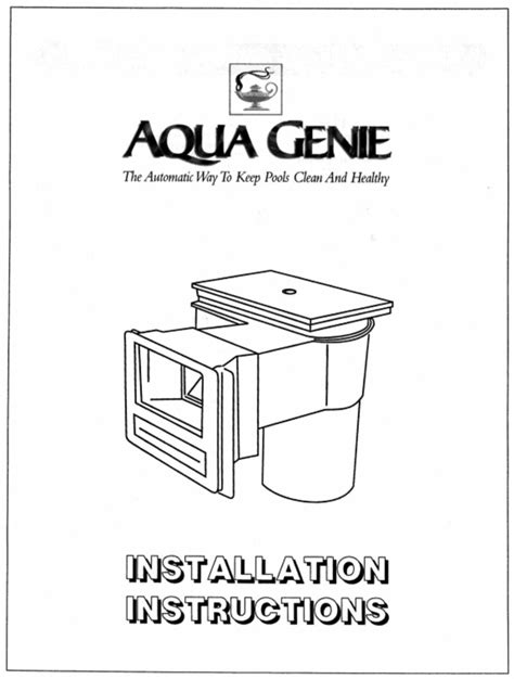 aqua genie skimmer manual.